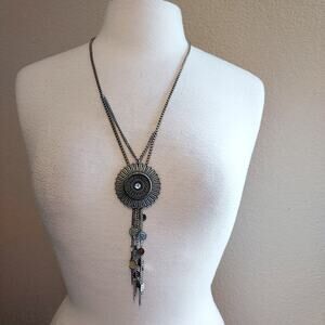 Silver CircularPendant Necklace